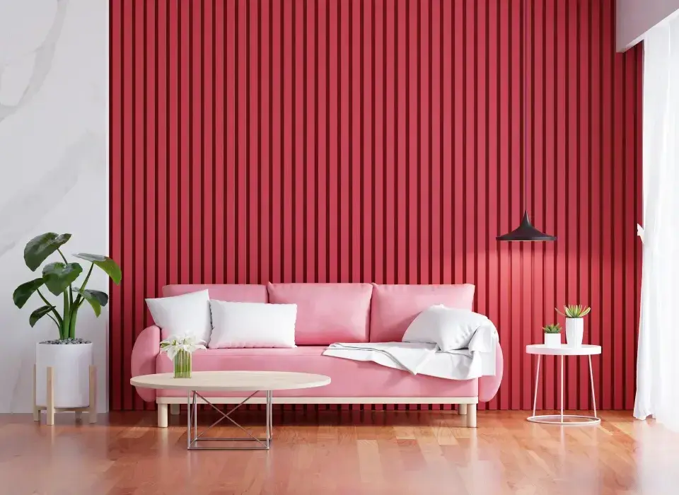 Contemporary Living Room with Textured Feature Wall